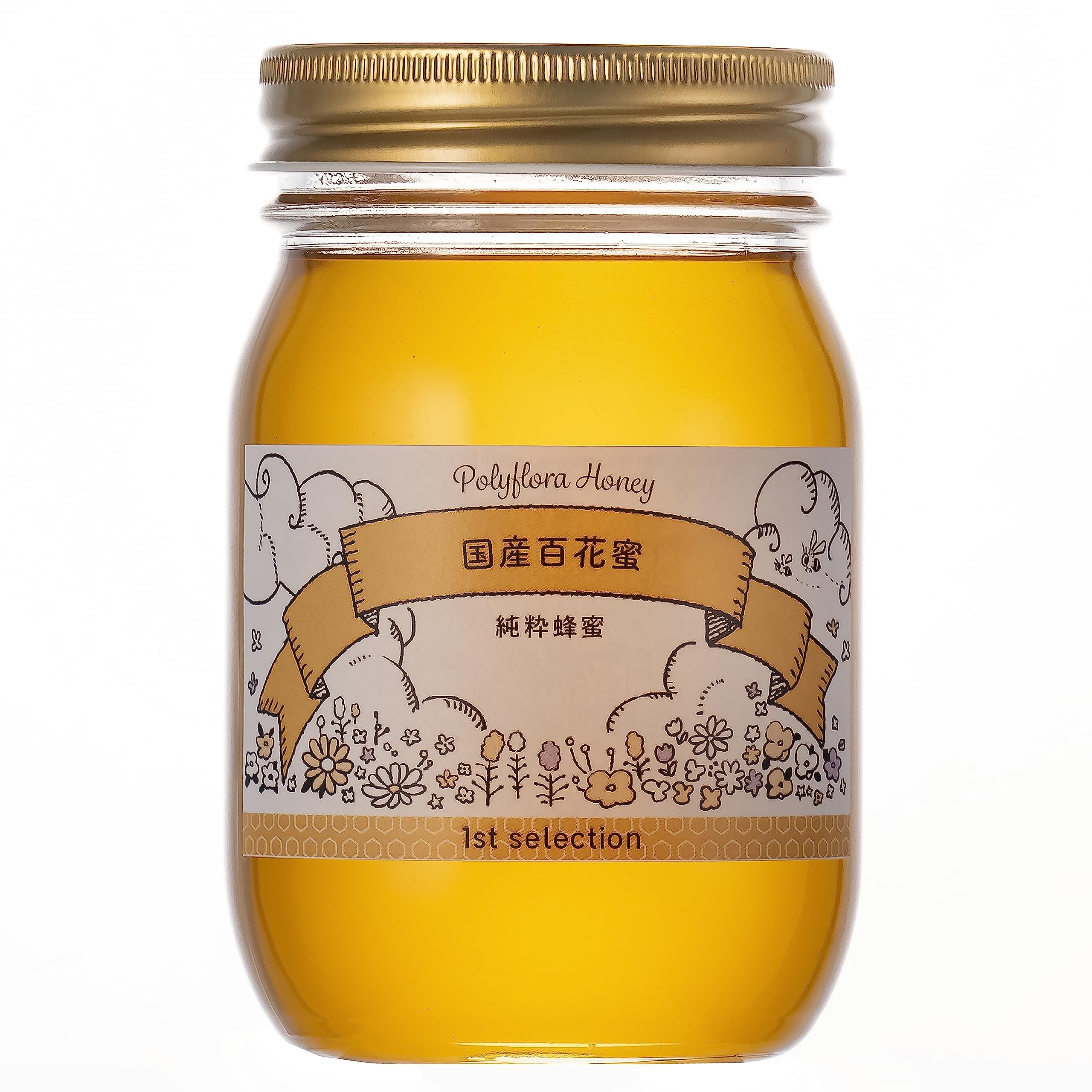 Amazon.co.jp: 1st selection 百花蜜 500g ボトル 国産 蜂蜜 無添加